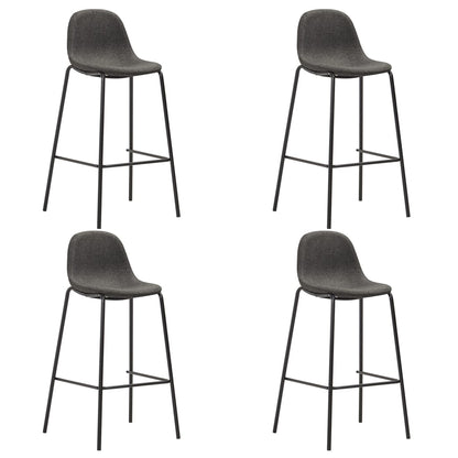 5 pcs conjunto de bar tecido cinzento-escuro