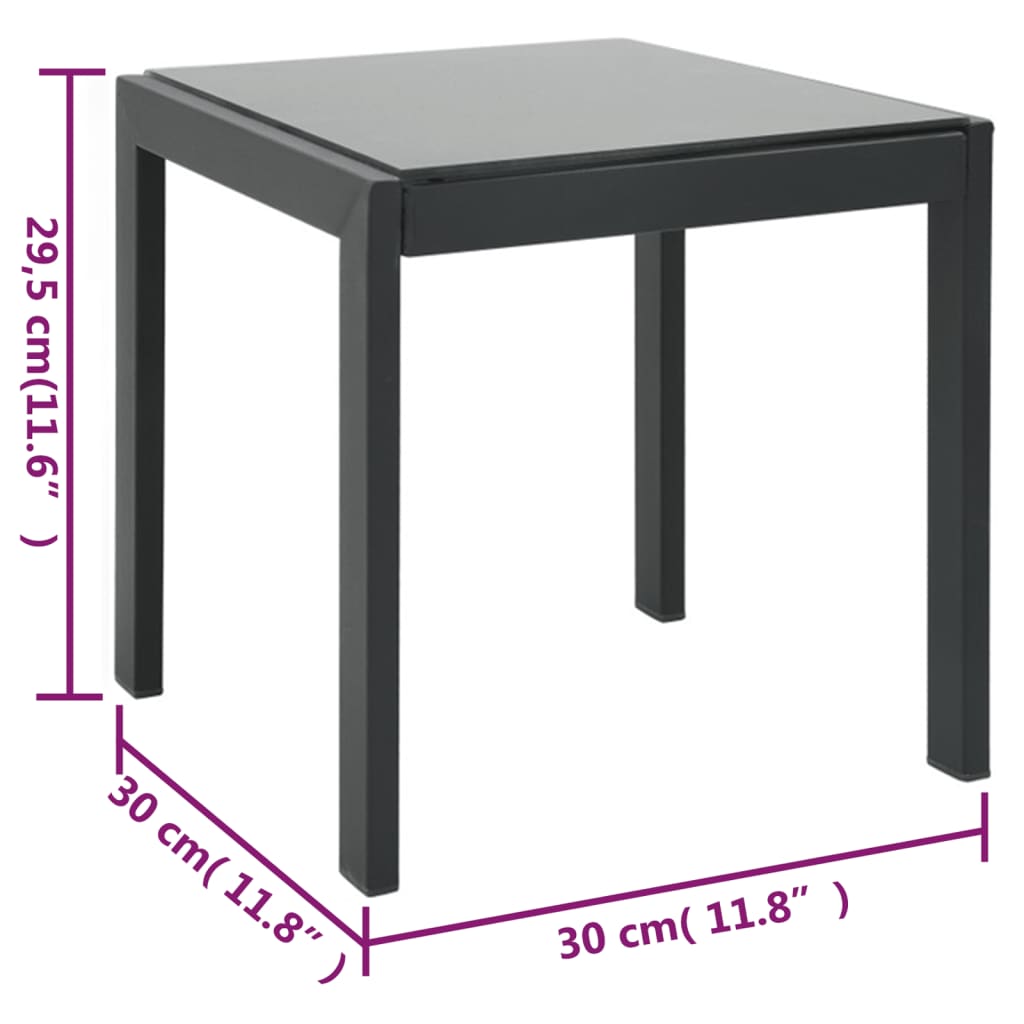 Espreguiçadeiras com mesa 2 pcs textilene e aço