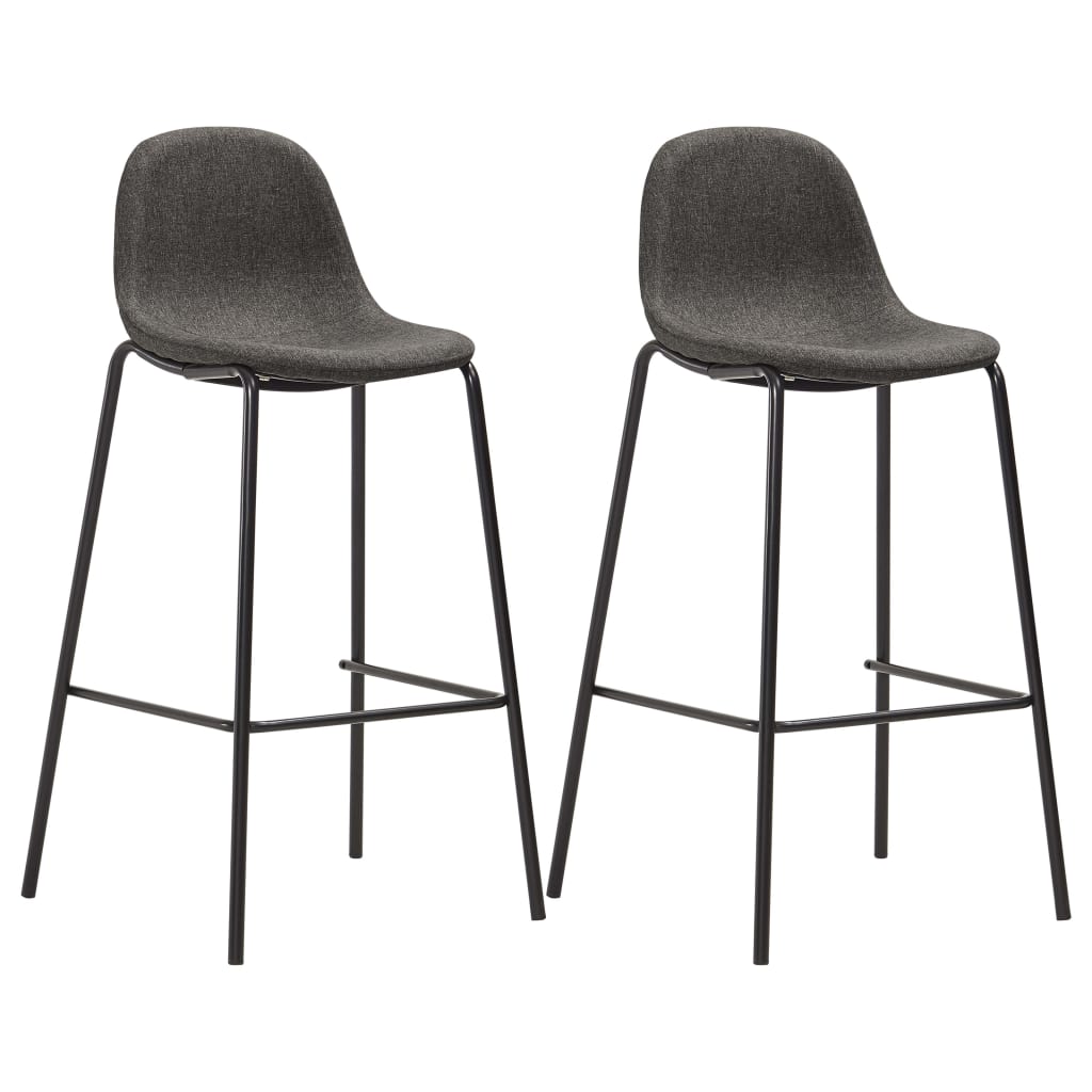 3 pcs conjunto de bar tecido cinzento-escuro