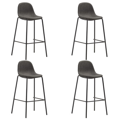 5 pcs conjunto de bar tecido cinzento-escuro