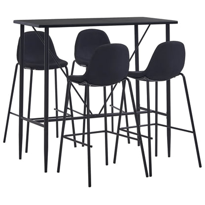 5 pcs conjunto de bar tecido preto