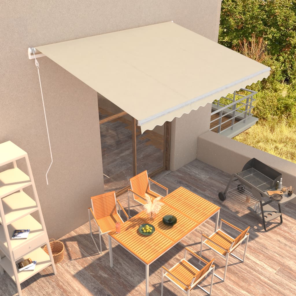 Toldo retrátil automático 400x300 cm cor creme