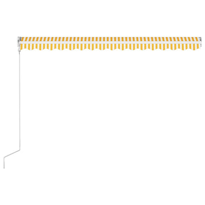 Toldo retrátil automático 400x300 cm amarelo e branco