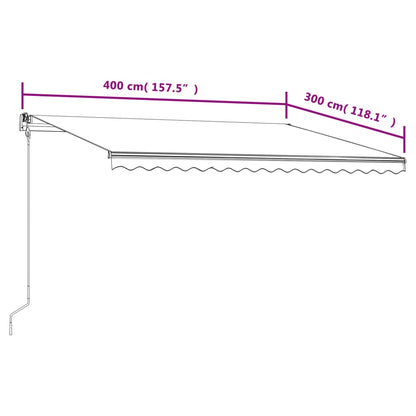 Toldo retrátil automático 400x300 cm antracite