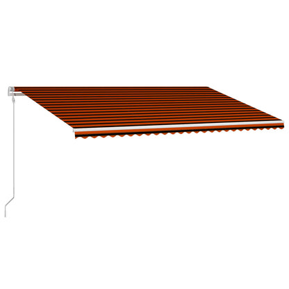 Toldo retrátil automático 600x300 cm laranja e castanho