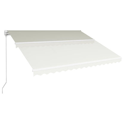 Toldo retrátil manual 400x300 cm cor creme