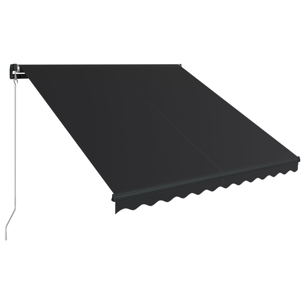 Toldo retrátil manual c/ LED 300x250 cm antracite