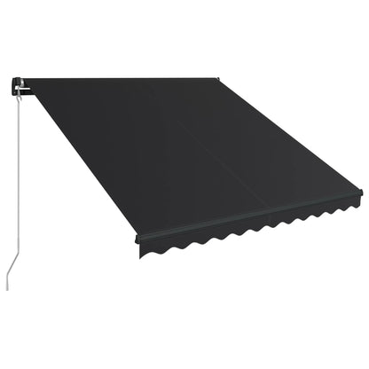 Toldo retrátil manual c/ LED 350x250 cm antracite