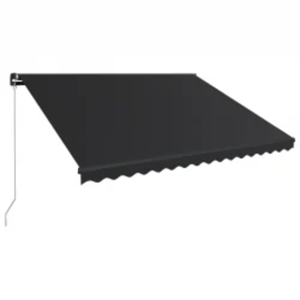 Toldo retrátil manual c/ LED 450x300 cm antracite