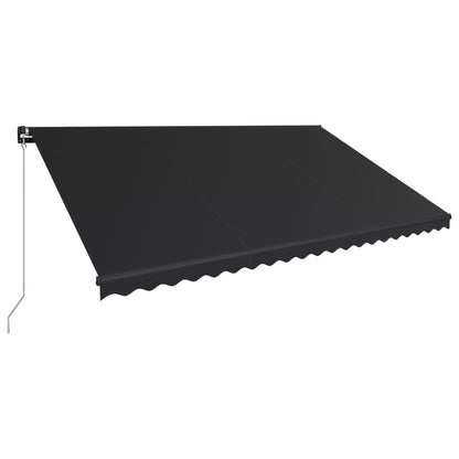 Toldo retrátil manual com LED 500x300 cm antracite