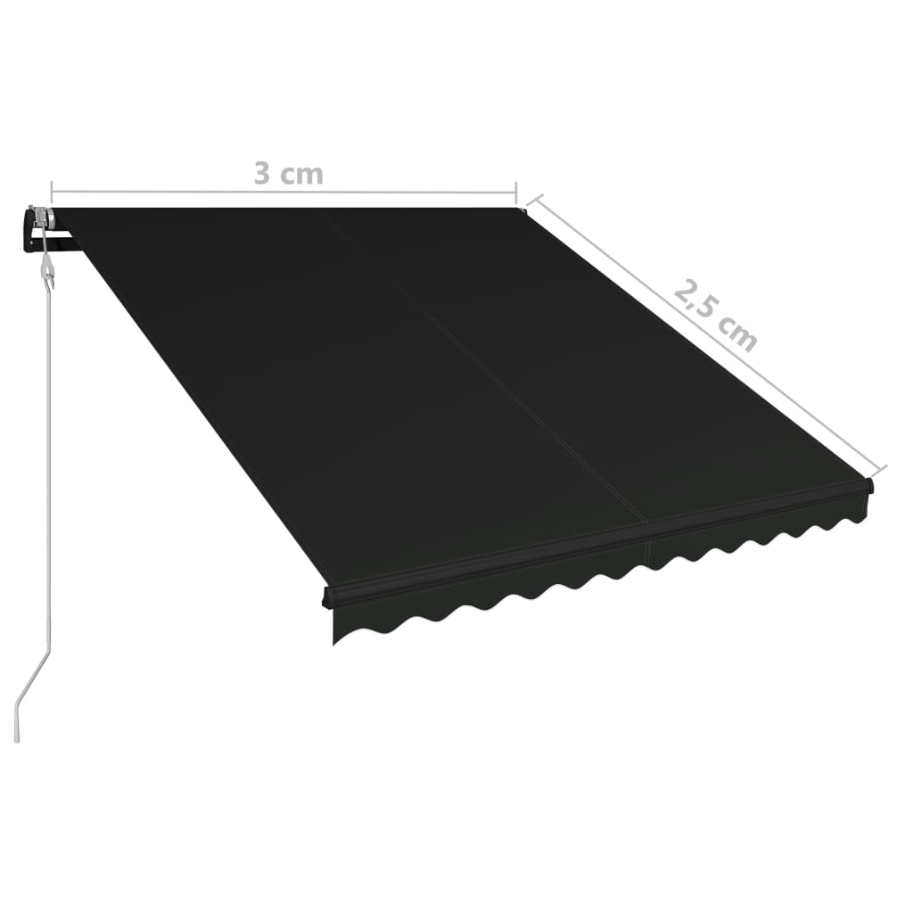 Toldo retrátil automático 300x250 cm antracite