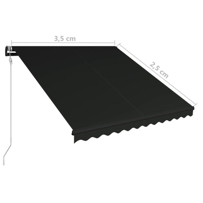 Toldo retrátil automático 350x250 cm antracite