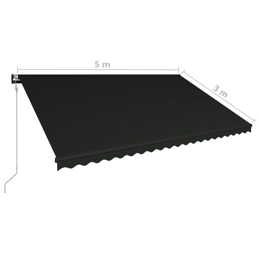 Toldo retrátil automático 500x300 cm antracite