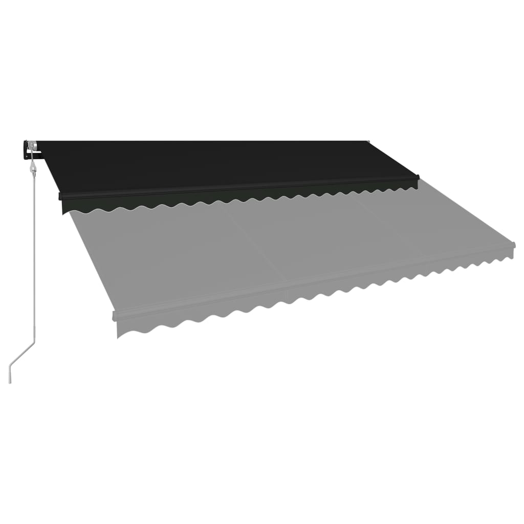 Toldo retrátil com sensor de vento e LED 500x300 cm antracite