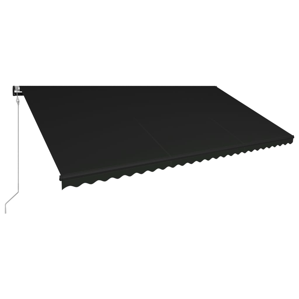 Toldo retrátil com sensor de vento e LED 600x300 cm antracite