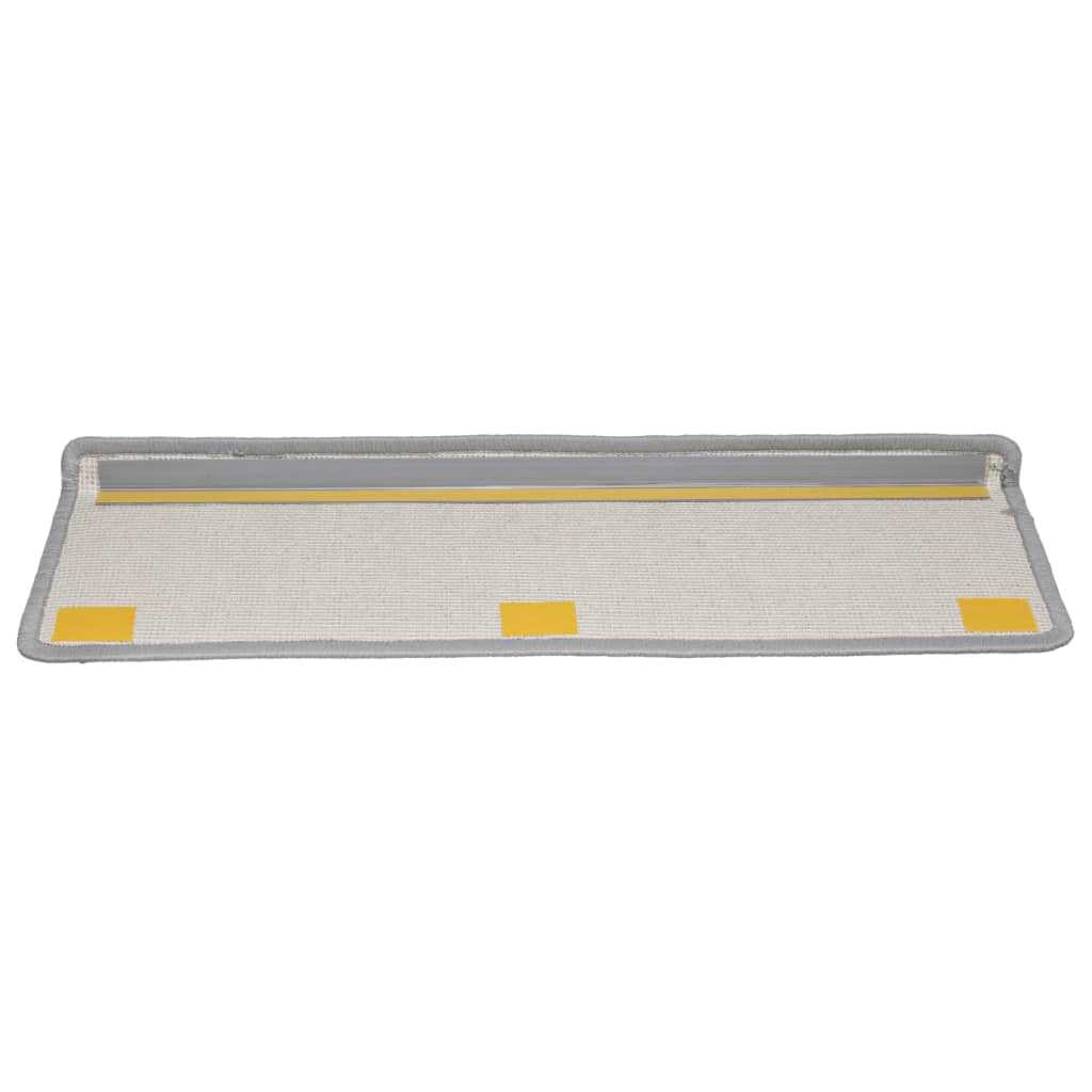 Tapete/carpete para degraus 15 pcs 65x21x4 cm cinzento