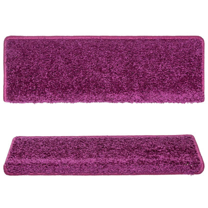 Tapete/carpete para degraus 15 pcs 65x21x4 cm violeta