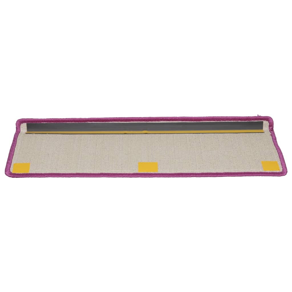 Tapete/carpete para degraus 15 pcs 65x21x4 cm violeta