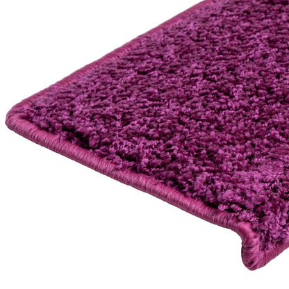 Tapete/carpete para degraus 15 pcs 65x21x4 cm violeta