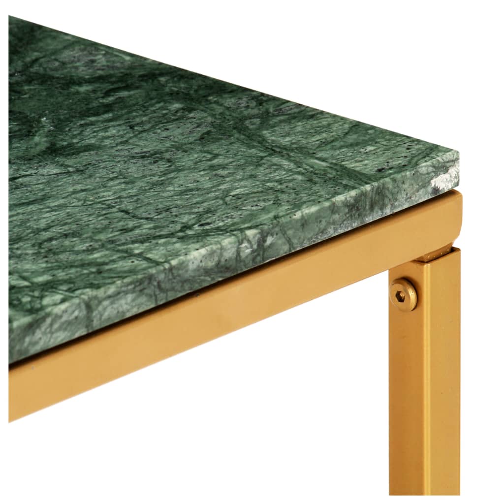 Mesa de centro 60x60x35cm pedra genuína textura mármore verde