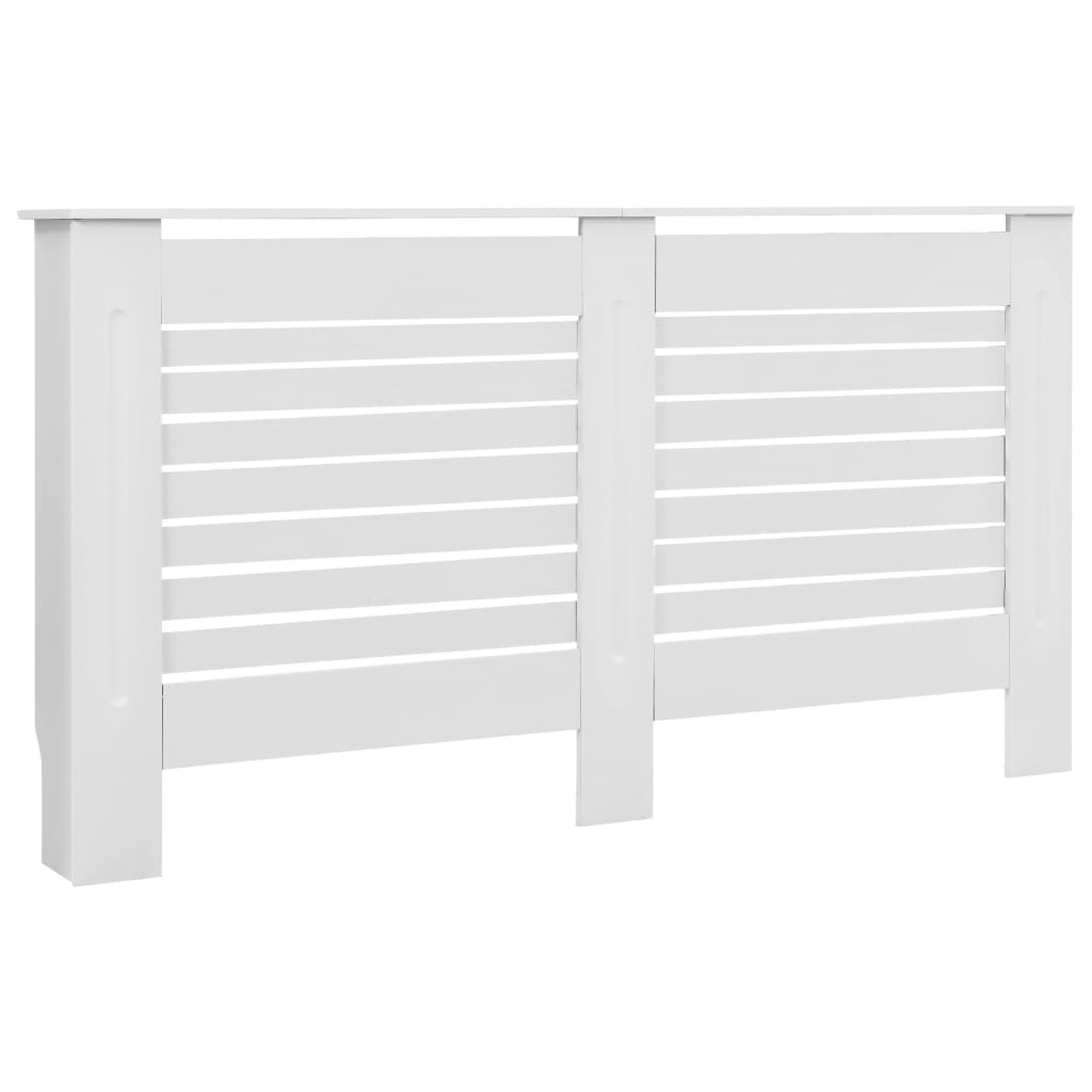 Coberturas de radiador 2 pcs 152x19x81,5 cm MDF branco