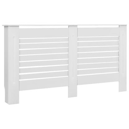 Coberturas de radiador 2 pcs 152x19x81,5 cm MDF branco