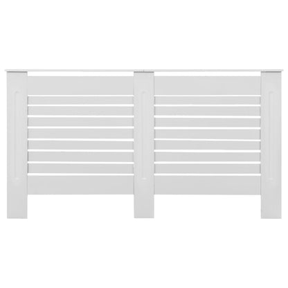 Coberturas de radiador 2 pcs 152x19x81,5 cm MDF branco