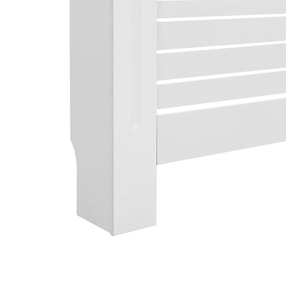 Coberturas de radiador 2 pcs 152x19x81,5 cm MDF branco