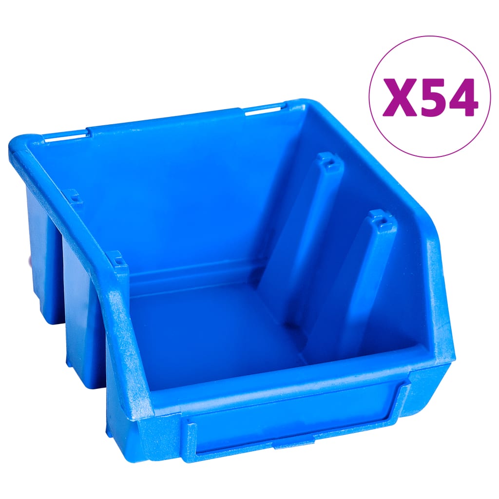 96 pcs Kit caixas arrumação com painéis de parede azul