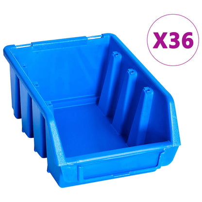 96 pcs Kit caixas arrumação com painéis de parede azul