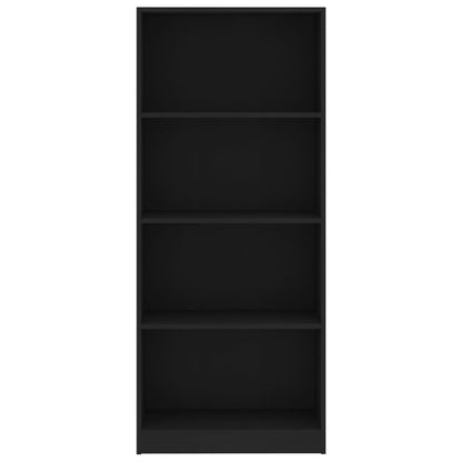 Estante com 4 prateleiras 60x24x142 cm contraplacado preto