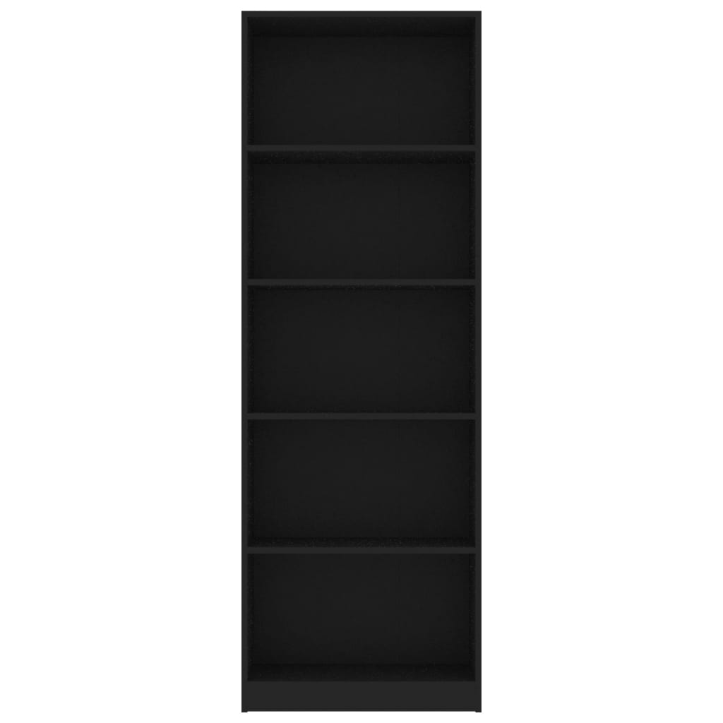 Estante com 5 prateleiras 60x24x175 cm contraplacado preto