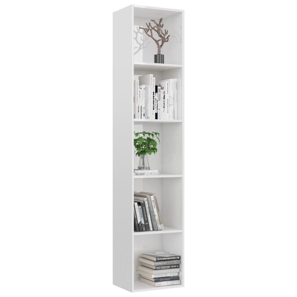 Estante Leyla de 190cm - Branco Brilhante - Design Moderno