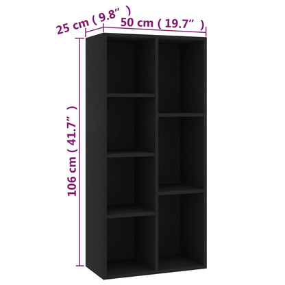 Estante 50x25x106 cm contraplacado preto