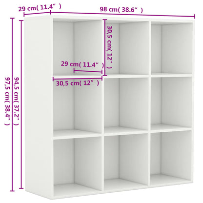 Estante 98x30x98 cm contraplacado branco