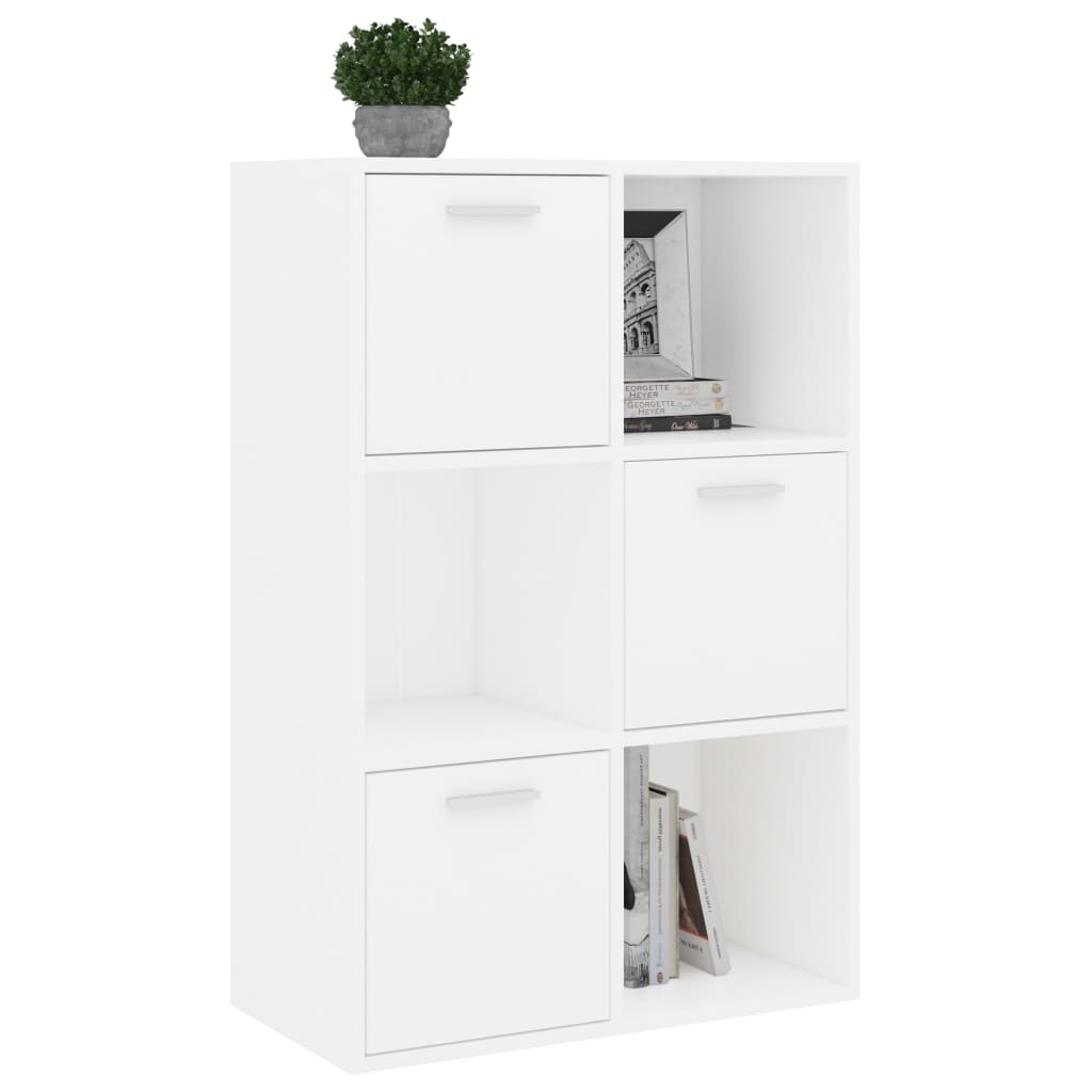 Estante Dart com 3 Portas e 3 Compartimentos Abertos - 60x29,5x90 cm - Branco - Design Moderno