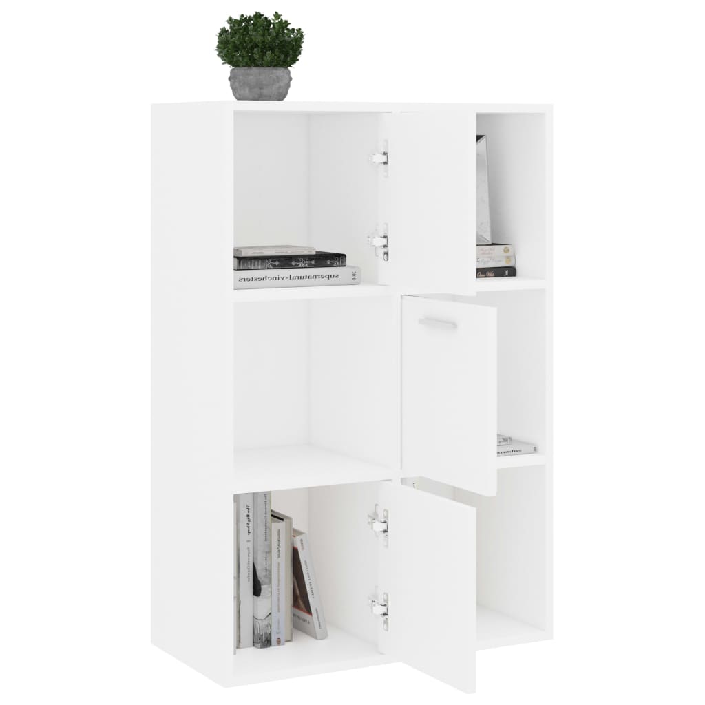 Estante Dart com 3 Portas e 3 Compartimentos Abertos - 60x29,5x90 cm - Branco - Design Moderno