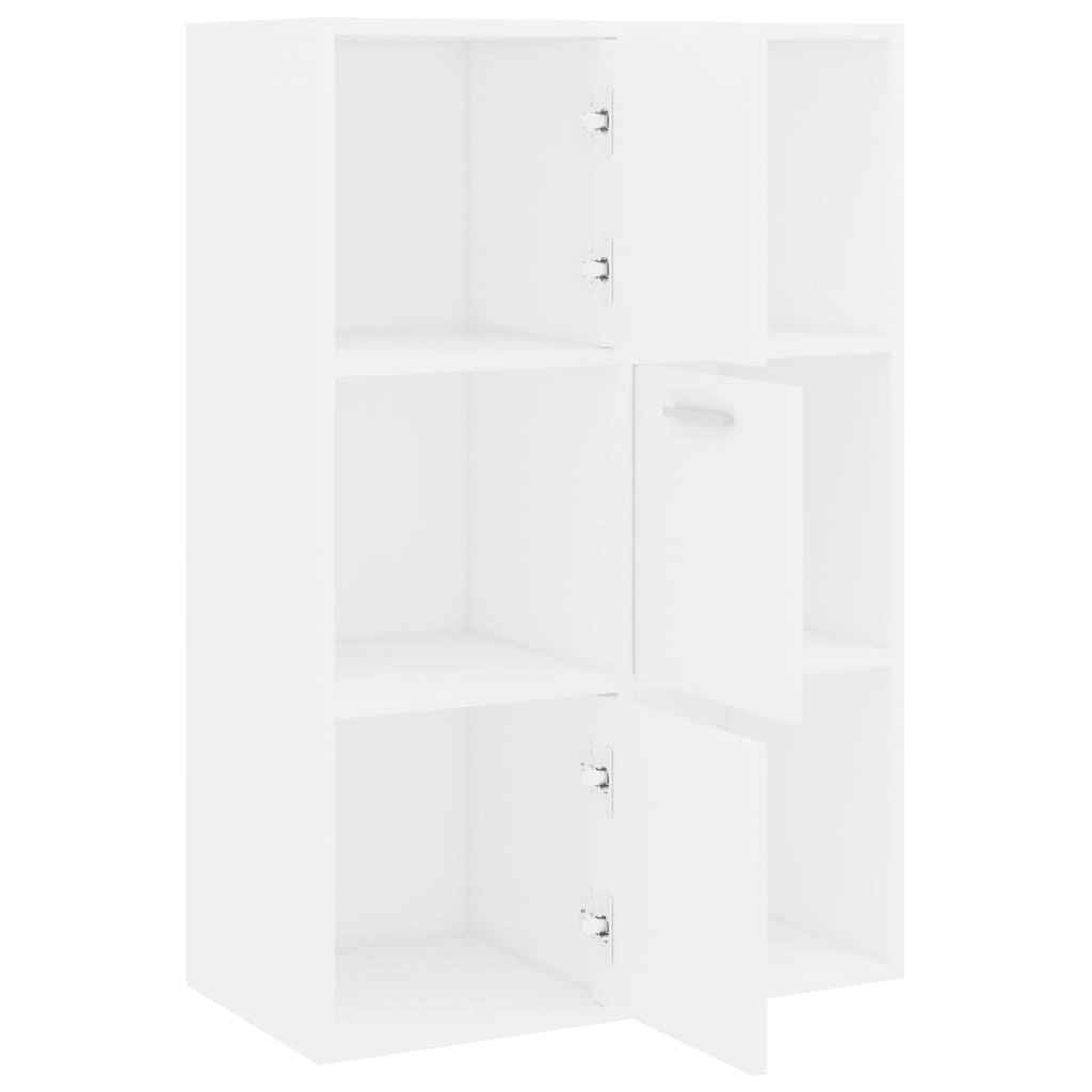 Estante Dart com 3 Portas e 3 Compartimentos Abertos - 60x29,5x90 cm - Branco - Design Moderno