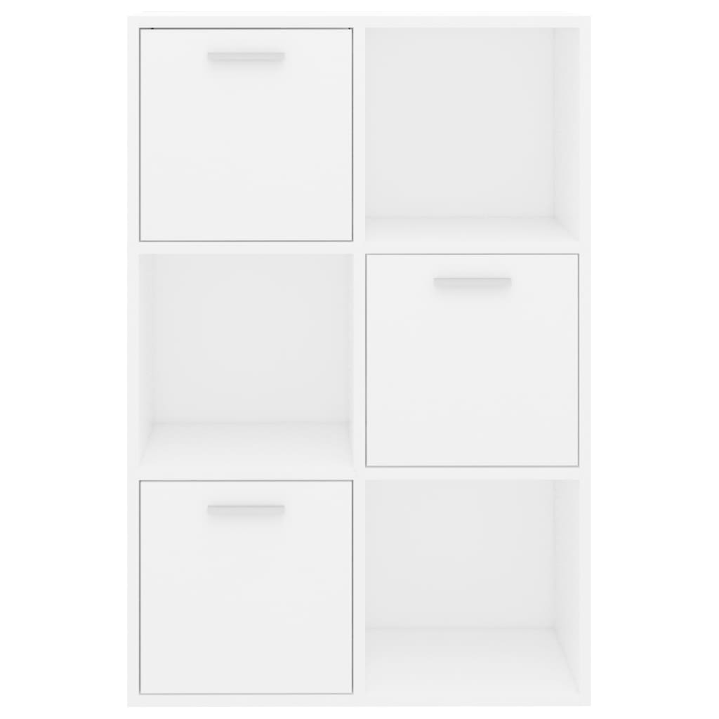 Estante Dart com 3 Portas e 3 Compartimentos Abertos - 60x29,5x90 cm - Branco - Design Moderno