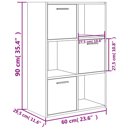 Armário arrumação 60x29,5x90 cm contraplacado cinzento cimento