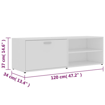 Móvel de TV 120x34x37 cm contraplacado branco