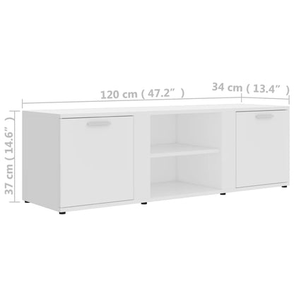 Móvel de TV Lokise de 120 cm - Branco - Design Nórdico