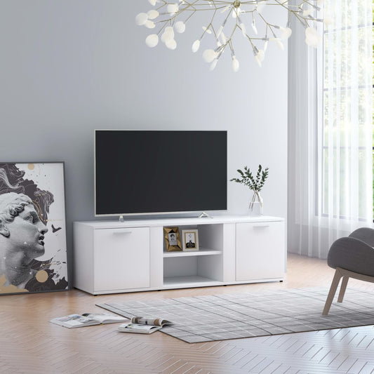 Móvel de TV Lokise de 120 cm - Branco - Design Nórdico