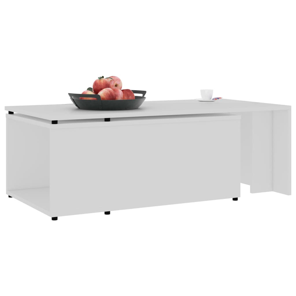 Mesa de centro 150x50x35 cm contraplacado branco