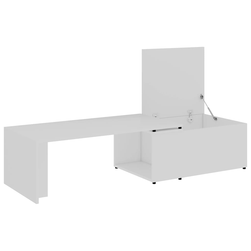 Mesa de centro 150x50x35 cm contraplacado branco