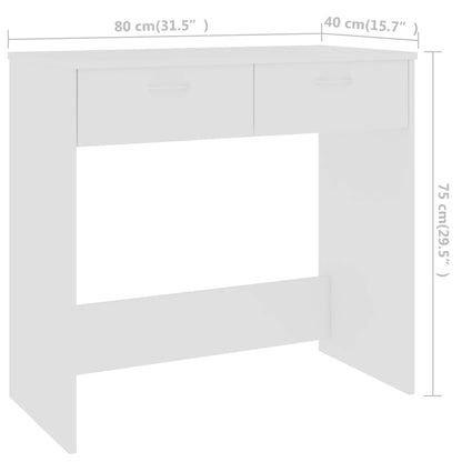 Secretária 80x40x75 cm contraplacado branco