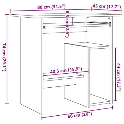 Secretária 80x45x74 cm contraplacado branco