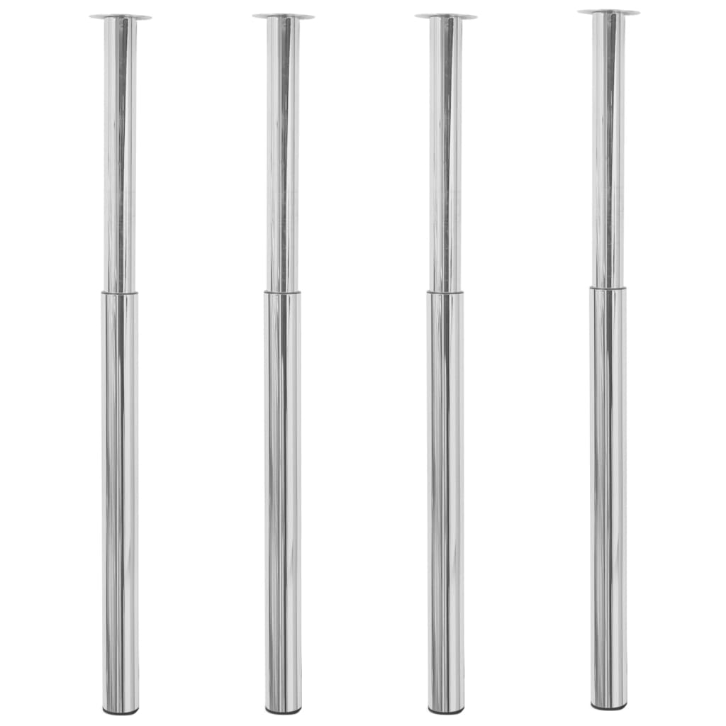 Pernas de mesa telescópicas 4 pcs 710 mm-1100 mm cromado