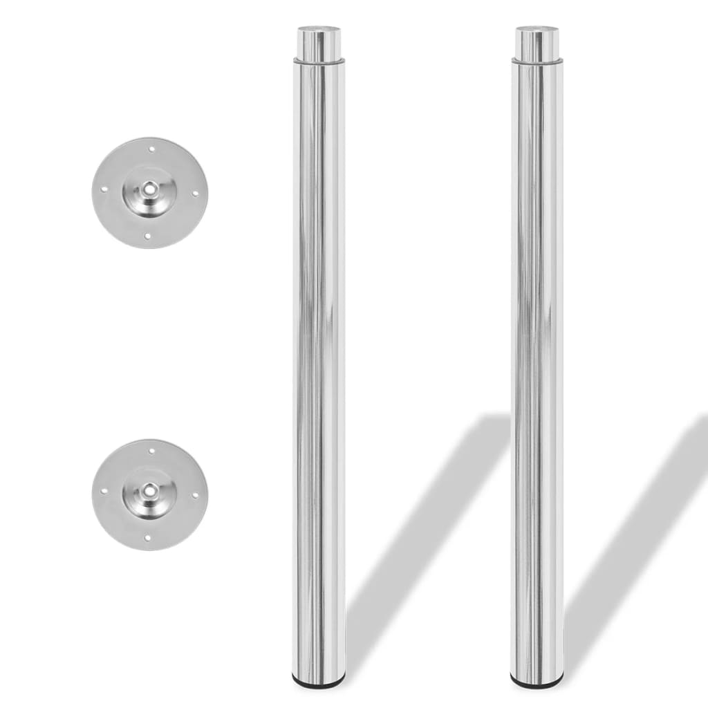 Pernas de mesa telescópicas 4 pcs 710 mm-1100 mm cromado