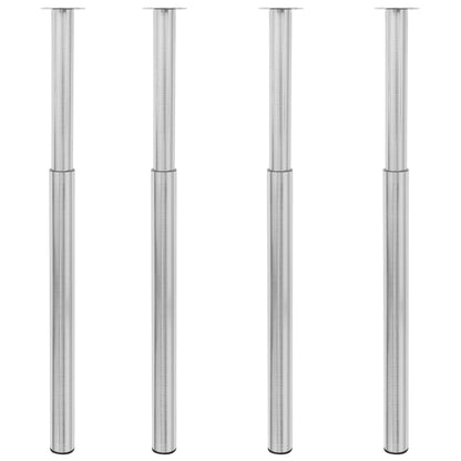 Pernas de mesa telescópicas 4 pcs 710-1100 mm níquel escovado